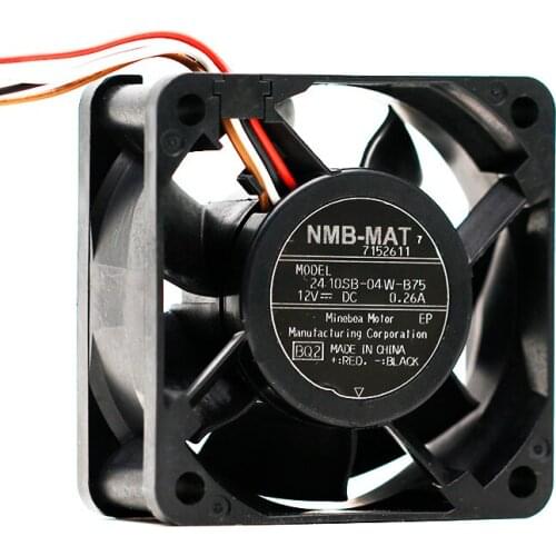 New Original For NMB 2410SB-04W-B75 12V 0.26A 60*60*25MM 6MC 4 Lines drum washing machine cooling fan