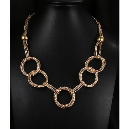 Emmaya Trendy Women Statement Pendant Necklaces 7 Circles Fashion Jewelry Trends For Gift Party Wedding Jewelry
