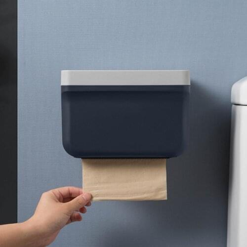 Punch-Free Toilet Paper Holder Tissue Box Organizer Bathroom Tool Storage Rack