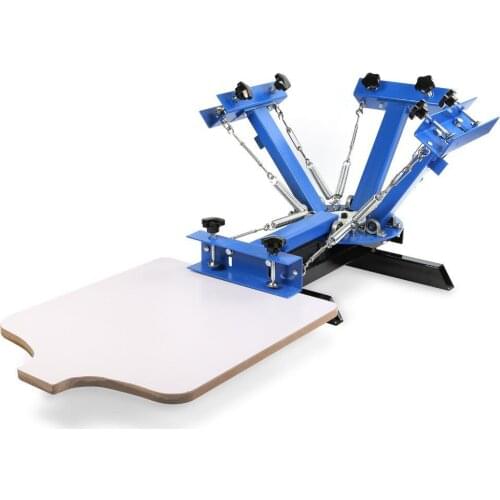 NS401 4 Color 1 Station Silk Screening Screenprint Press Screen Printing Machine