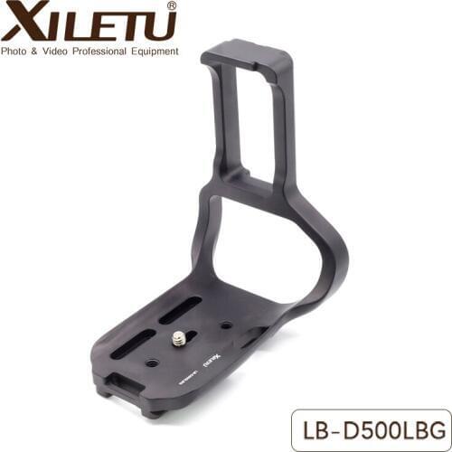 XILETU LB-D500LBG Professional L Plate/Tripod and Ball Head Mount 1/4 3/8 inch interface Arca Standard For Nikon D500