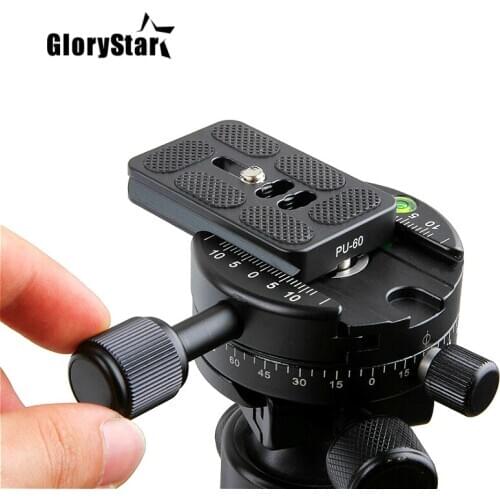 Professional DSLR Camera Tripod Monopod Panoramic Panorama Head with Quick Release Plate for Canon Nikon Sony Camera X64 PU60