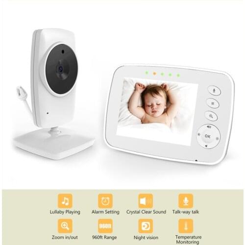 SM32 Baby Monitor Alarm Reminder Ambient Temperature Detection Night Vision Lullaby Playing Night Photography Mode Cry Wake Mode