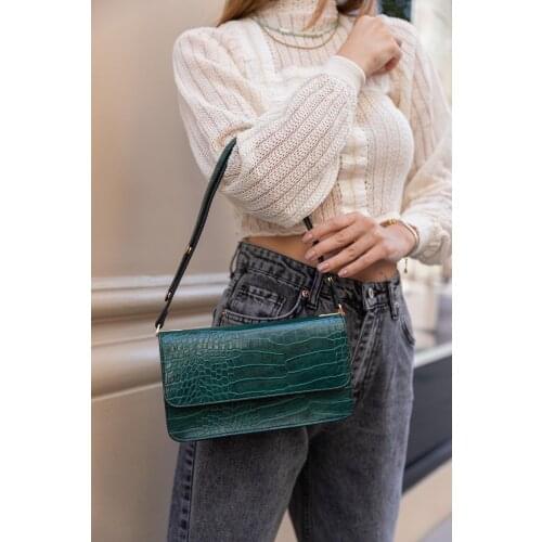 Baguette Bag With Cover Arrow Green Croc
