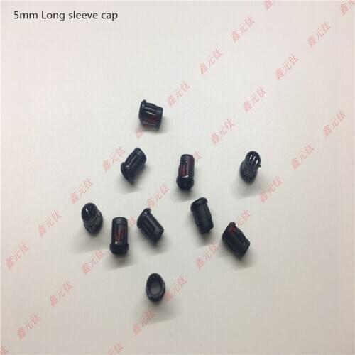 Led lighting beads 3mm 5mm 10mm Long sleeve cap Plastic lamp holder Black round head lamp holder