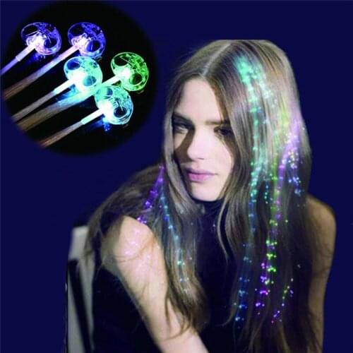 LED Flashing Hair Braid Glowing Luminescent Hairpin Hair Ornament Girls LED Novetly Toys New Year Party Christmas