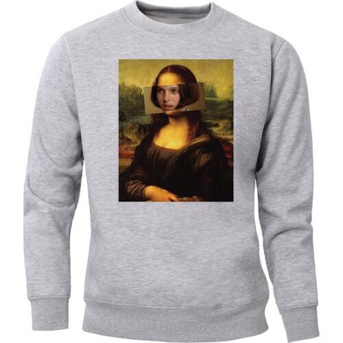 Mona Lisa Leon Mathilda Sweatshirts Hoodies Men Funny Crewneck Sweatshirt Hoodie Jumper Loose Fleece Warm Vintage Streetwear