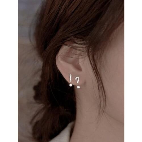 Jewelry Punctuation Question Mark Earrings Simple And Small 2021 Earrings For Female Party Gifts Wholesale V