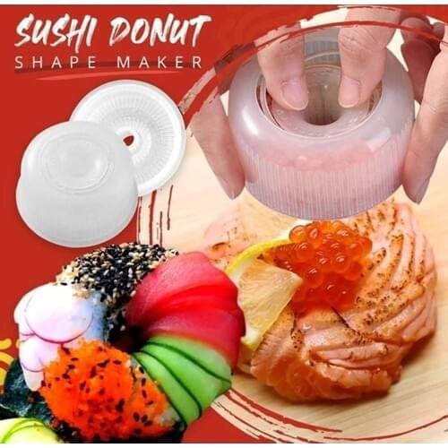 1/2Pcs Creative Sushi Donut Shape Maker Rice Ball Mold Home DIY Kids Rice Bento Sushi Maker Non-Stick Rice Mold Kitchen Tool