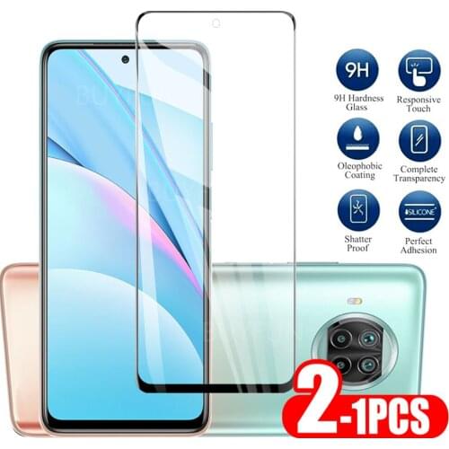 1-2PCS For Xiaomi 10T Pro Tempered Glass Screen Protector On For xiaomi 10t lite Protector Screen Tempered Glass for 10t pro 9H