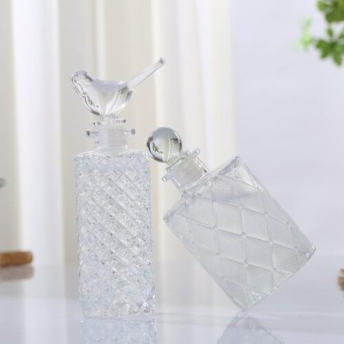 1pcs 130ml/200ml Diamond Relief Glass Diffuser Bottles without Lid Refillable Fragrance Jars Containers