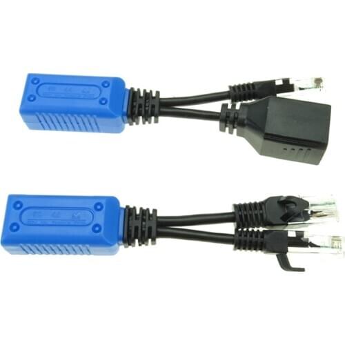 2pcs/1pair RJ45 Splitter Combiner UPOE Cable Kit POE Adapter Cable Connectors Passive Power Cable