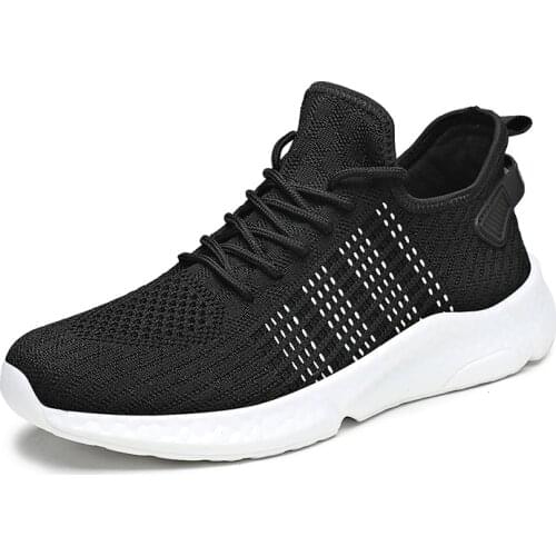 2021 Fashion Casual Sneakers Soft Popcorn Soles Fly Weave Sports Running Shoes Large Summer Mens Shoes Walking Footwear
