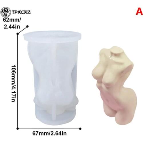3D Body Candle Mold Silicone Soap Wax Mould Male And Female Design Art Fragrance