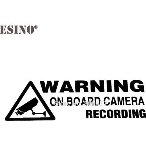 Car Styling New Fashion Style Warning Camera Recording Car Accessory Funny Creative Reflective Stickers Car Whole Body Decal