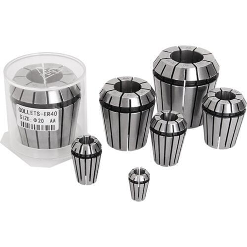 2pcs ER8 ER11 ER16 ER20 ER32 1-20MM 3.175 6.35 12.7 Spring Collet High Precision A UM Nut CNC Engraving Machine Lathe Mill Tools