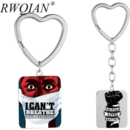 Black Lives Matter Keychain Custom Photo Key chain Personalized Stainless Steel Keyring for Men Best gift for fathers Day 2020