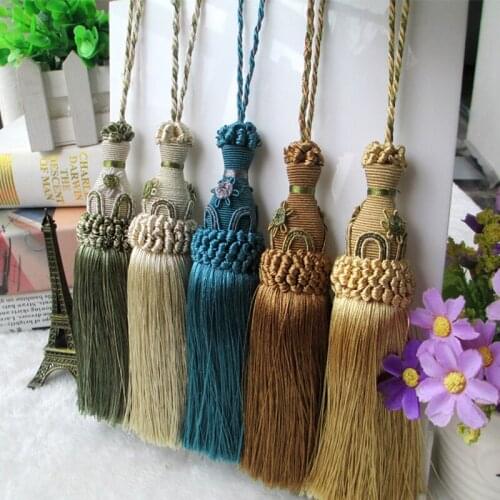 European Accessories Small Hanging Ball Modern Home Structured Curtain Tassel Pendant Decoration Strap Tassel