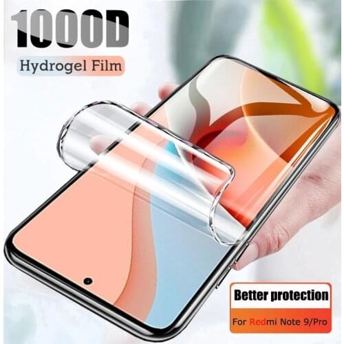 2 in 1 Hydrogel Film For Xiaomi Redmi Note 9 Pro Note 9 4G 5G China Version Screen Protector Lens For Redmi 9 Power 9A 9C