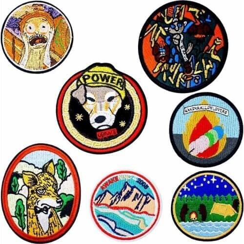 Dog Oil Painting Canvas Suture sew up lacing stitch spin use material to make up attire disguise on costume fashion trappings