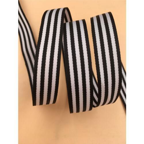 15mm 5/8" Black/White Striped Grosgrain Ribbon,DIY Handmade Jewelry Materials Wedding Ribbon 10Meters Lot