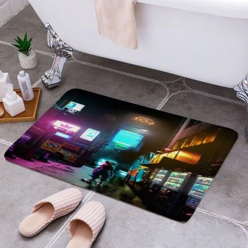 Kingdom Hearts Shibuya 3D Print Doormats Rectangle Non-Slip DoorMat Bedroom Kitchen Entrance Print Door rugs Dropshipping