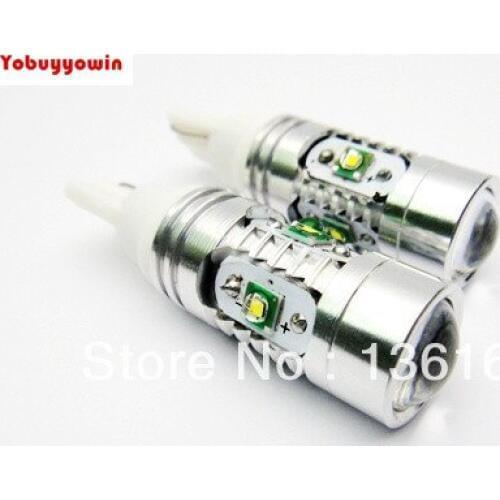 2Pcs For Car Canbus CREE XP-E Chips High Power LED 25W T10 168 194 Projector Bulb Reverse Backup Light 921