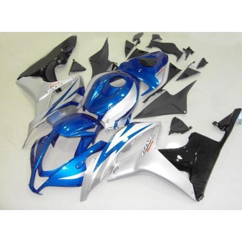 Injection mold Fairing kit for CBR600RR 07 08 CBR 600 RR F5 CBR 600RR 2007 2008 ABS Silver blue Fairings set D