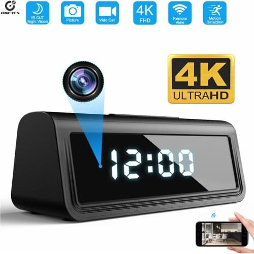 Mini camera Clock HD camera Mini Security Cam Night Vision Motion Detect Camcorder 166degree 4K HFD micro Camera wifi