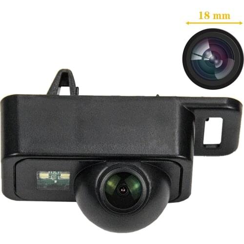 Misayaee Free Filter HD 1280 * 720P Car Rear View Camera Plate Light for Toyota Land Cruiser 100 200 Series Night Vision