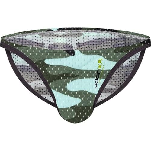 2020 ADANNU Brand Men Underwear Sexy Jockstrap Cotton Men Underpants Thong G-String Cueca Tanga Male Panties Pouch Gay mesh