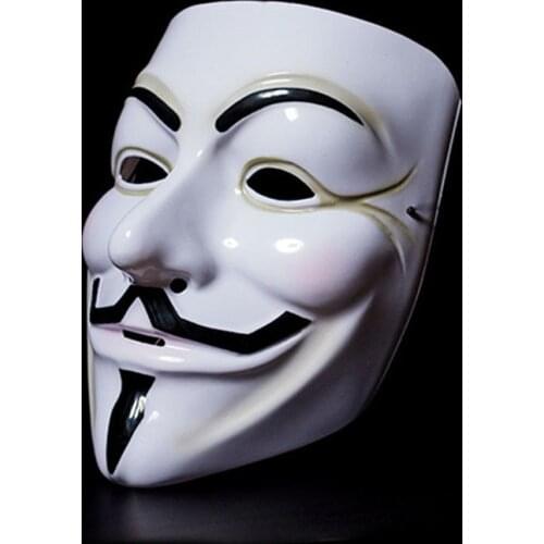 NEW Movie Cosplay V for Vendetta Hacker Mask Anonymous Guy Fawkes Halloween Christmas Party Gift for Adult Kids Film Theme Mask