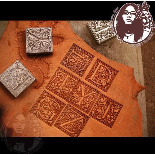 Complete 26pc of retro European style Letter designe rleather craft embossing template,leather punches tool set deri el aletleri