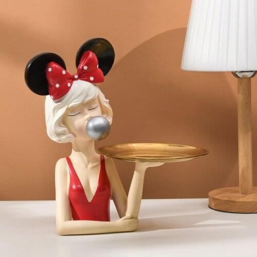 Nordic Resin Bubble Sexy Girl Storage Tray Ornaments Coffee Table Store Figurines Decoration Home Lvingroom Furnishing Crafts