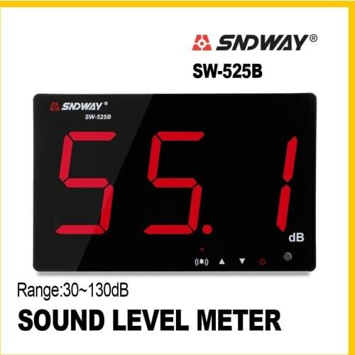 SNDWAY large screen 30~130db hanging type Noise Monitoring Testers Digital Sound level meter noise meter measuring SW-525B