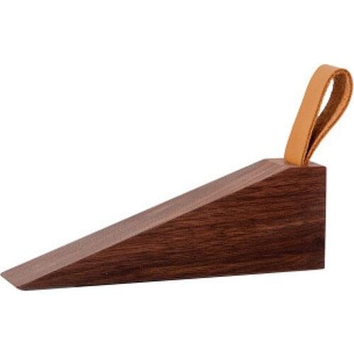Wooden Door Stopper Solid Wood Non-Slip Heighten Durable Door Wedges Safety for Children and the Old LBShipping