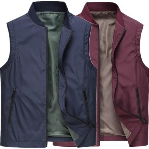 Spring and Autumn Men Vest Coat Fashion casual middle-aged mens vests Asia size S M L XL XXL XXXL