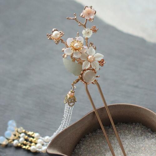 Vintage Tassels Wedding Hair Accessories Women Hair Stick Hairpin Ornaments Chinese Bridal Jewelry noiva accessoire cheveux