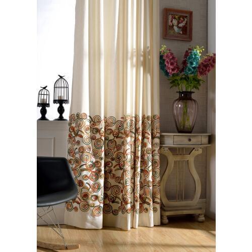 European /American Style Embroidered Quality Curtains For Living Room Window Curtain Cortinas Rideaux Pour Le Salon Gordijnen