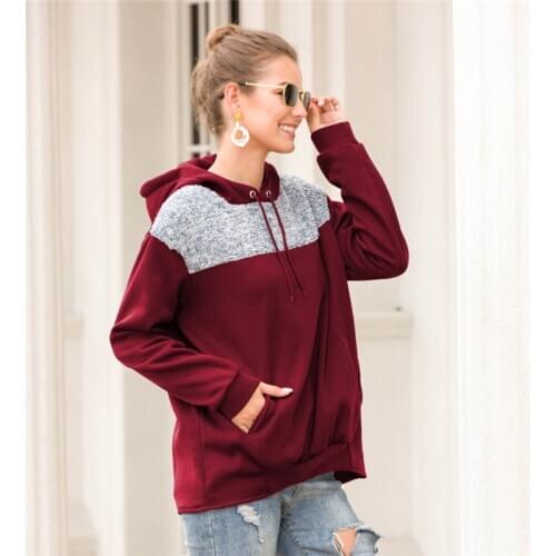 Ymwmhu 2020 New Fashion Women Hooded Hoodies Long Sleeve Wine Red Autumn Clothes Streetwear Ladies Sweatshirt Harajuku Brand