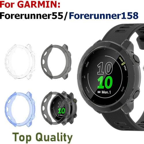 TPU Bracelet Screen Protector Case For Garmin Forerunner55/GF158 Watch Shell Replacement Frame For Garmin Forerunner 55 Cover