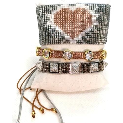 BLUESTAR vintage style 2020 MIYUKI Bracelet set 2020 heart design Bracelets Women Jewelry rhinestone beads Pattern DIY jewelry