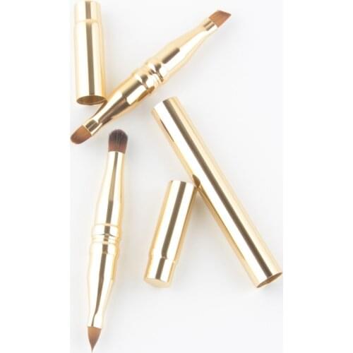 1pc Four Head Aluminum Lip Make up High quality Professional makeup brush Lip brush eyebrow brush eye shadow blending brush