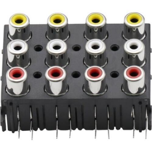 1pcs AV12-8.4-16 AV socket audio socket interface of 12-bit base welded RCA socket lotus socket