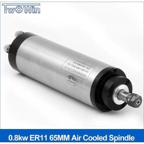 1pcs 0.8kw Air-cooled Spindle Motor ER11 220V CNC Spindle Engraving Milling Spindle With 4xBearings