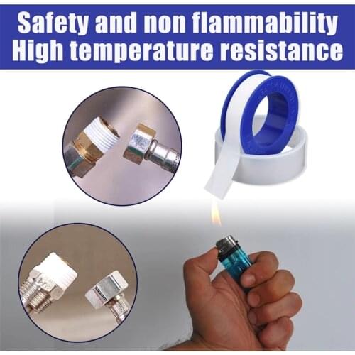 10 Rolls/Set Plumbers PTFE Water Pipe Sealant Tape Flex Thread Seal Waterproof White Stickers for Joint Plumbing Fitting