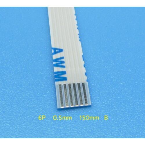 10pcs/lot FFC FPC flat flexible cable 0.5mm pitch 6 pin 6PIN Reverse Length 150mm 15cm Width 3.5mm Ribbon Flex Cable