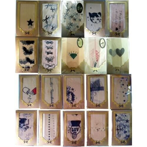 12pcs Ms girl many pattern printing tattoo tattoo pantyhose