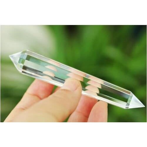 12 Sided Vogel Style Natural Clear Quartz Crystal Wand DT Point Healing