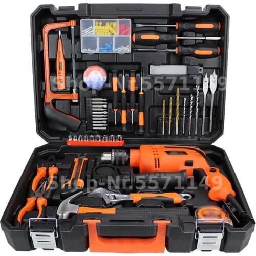 47 pcs/set Power Tools Kit Electric Drill Hand Tools Set Houshold Tool Case Plier Wrench Knife screwdriver